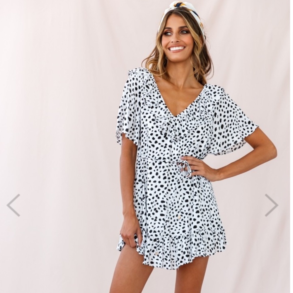 Selfie Leslie Piper V-Back String Tie Dress White